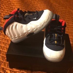 Nike Olympic Foamposites - white, navy and red